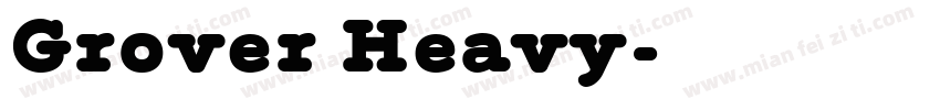 Grover Heavy字体转换